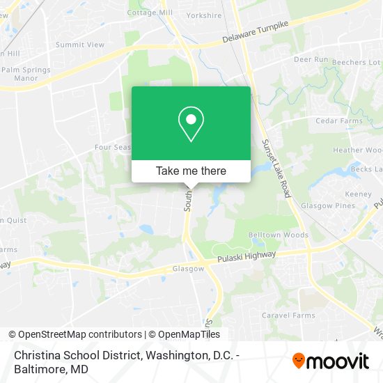 Mapa de Christina School District