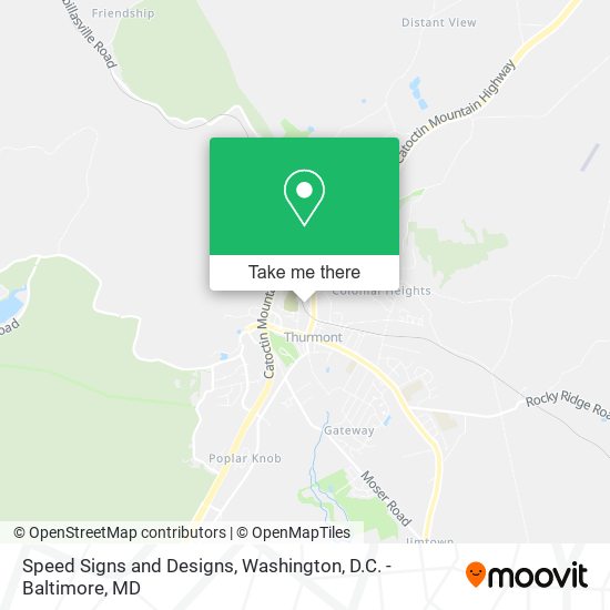 Speed Signs and Designs map