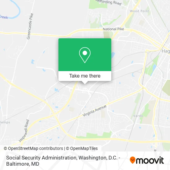 Mapa de Social Security Administration