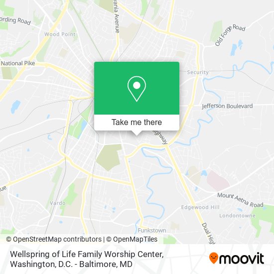 Mapa de Wellspring of Life Family Worship Center