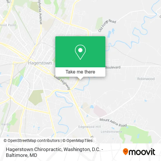 Hagerstown Chiropractic map
