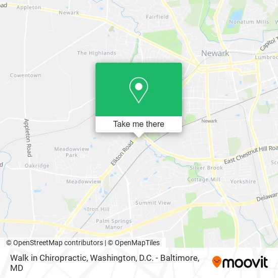 Walk in Chiropractic map