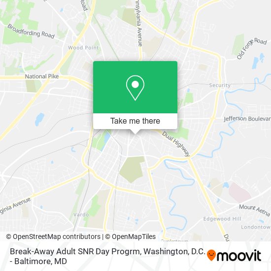 Break-Away Adult SNR Day Progrm map