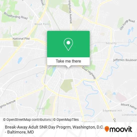 Mapa de Break-Away Adult SNR Day Progrm