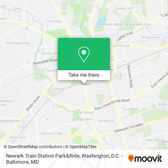 Mapa de Newark Train Station Park&Ride