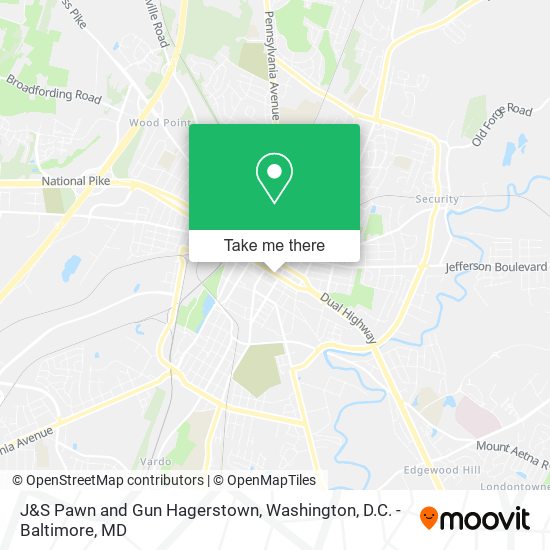 J&S Pawn and Gun Hagerstown map