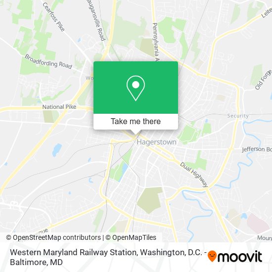 Mapa de Western Maryland Railway Station
