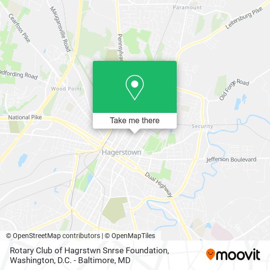 Rotary Club of Hagrstwn Snrse Foundation map