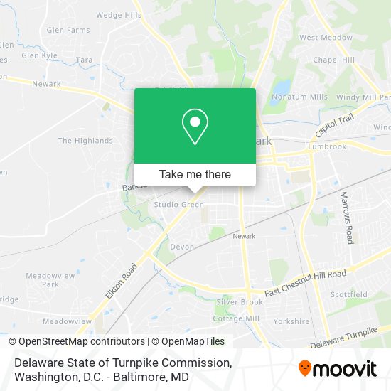 Mapa de Delaware State of Turnpike Commission
