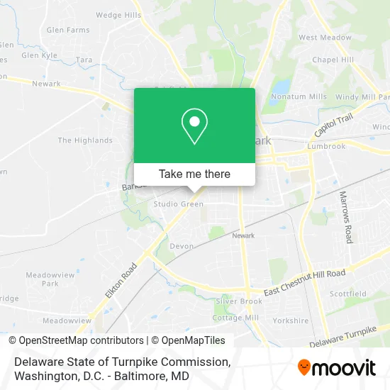 Delaware State of Turnpike Commission map