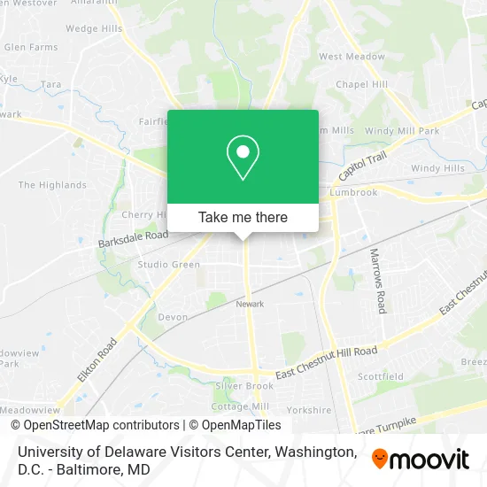 University of Delaware Visitors Center map
