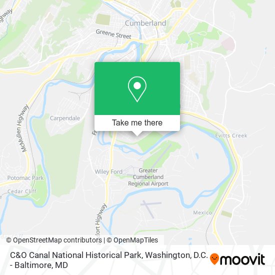 Mapa de C&O Canal National Historical Park