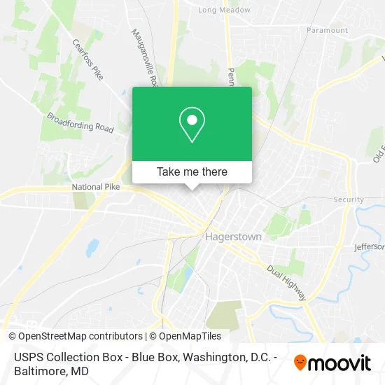 USPS Collection Box - Blue Box map