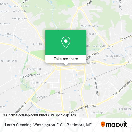 Lara's Cleaning map