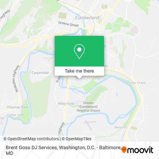 Brent Goss DJ Services map