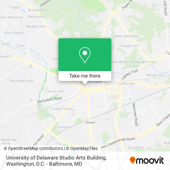 Mapa de University of Delaware Studio Arts Building