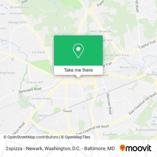 Mapa de 2spizza - Newark