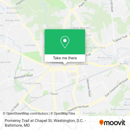 Pomeroy Trail at Chapel St map