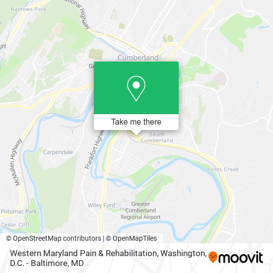 Mapa de Western Maryland Pain & Rehabilitation