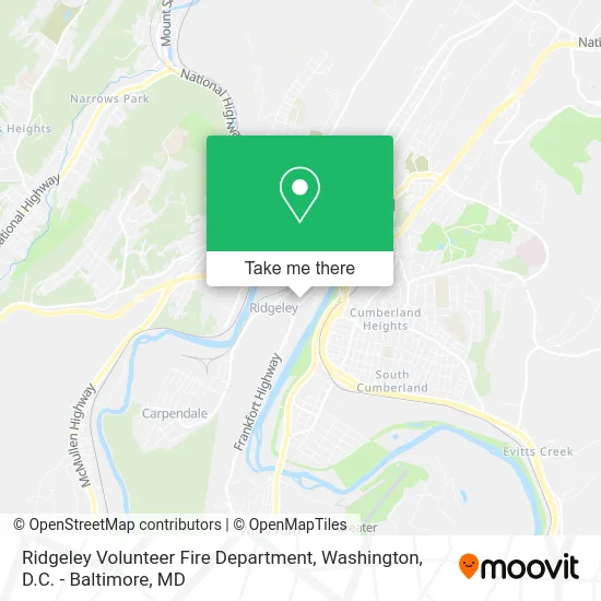 Ridgeley Volunteer Fire Department map