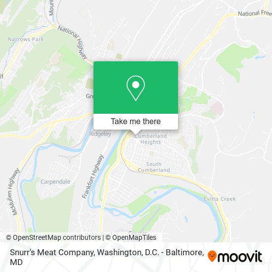 Mapa de Snurr's Meat Company