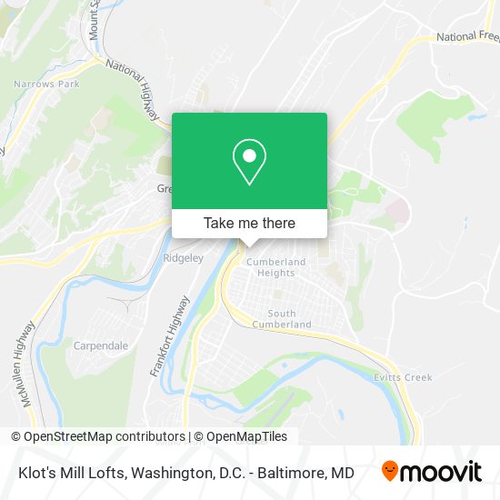 Mapa de Klot's Mill Lofts