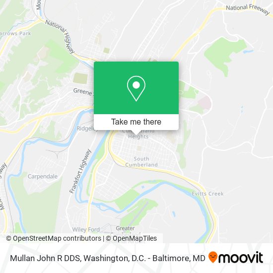 Mullan John R DDS map