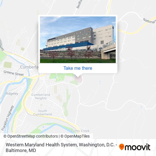 Mapa de Western Maryland Health System