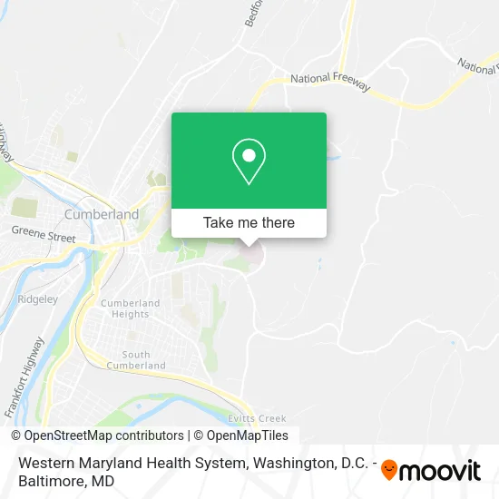 Western Maryland Health System map