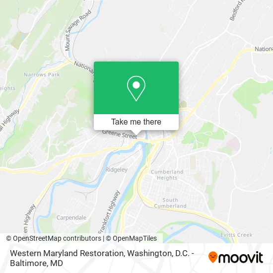 Mapa de Western Maryland Restoration