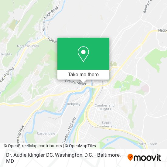 Dr. Audie Klingler DC map