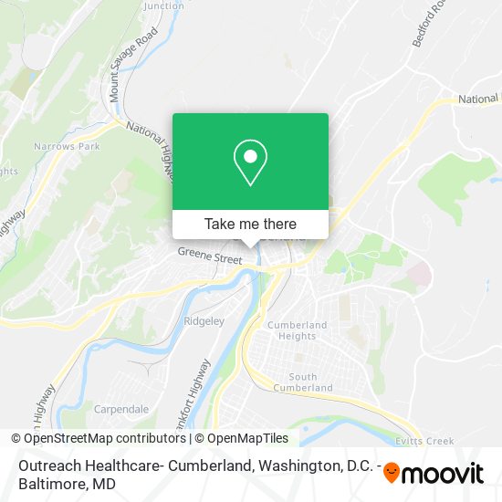 Outreach Healthcare- Cumberland map