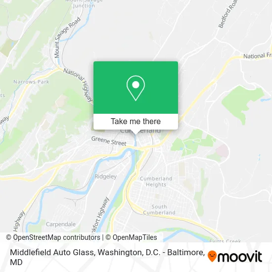 Middlefield Auto Glass map
