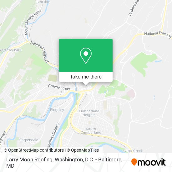 Larry Moon Roofing map