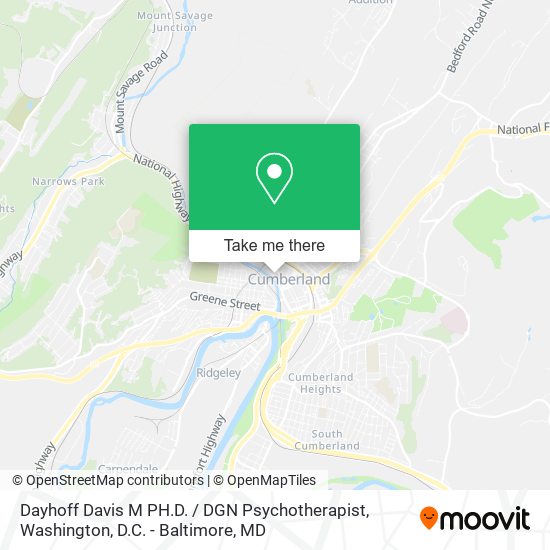 Dayhoff Davis M PH.D. / DGN Psychotherapist map