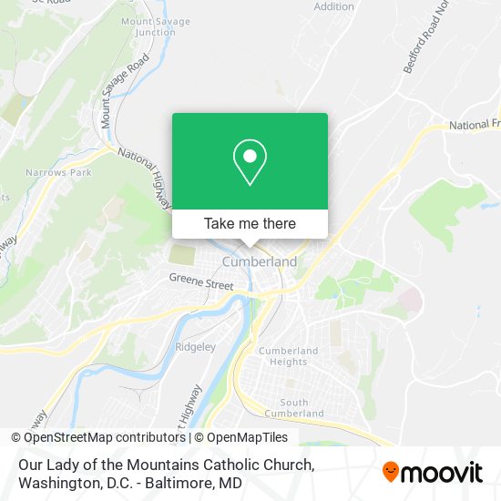 Our Lady of the Mountains Catholic Church map