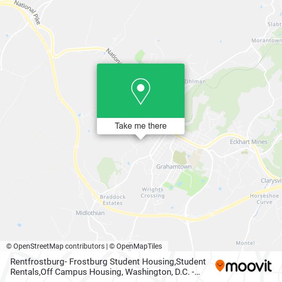 Rentfrostburg- Frostburg Student Housing,Student Rentals,Off Campus Housing map