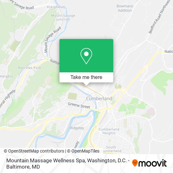 Mountain Massage Wellness Spa map