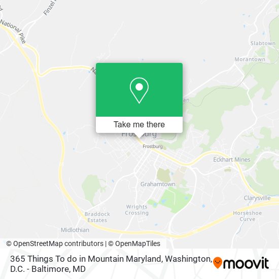 Mapa de 365 Things To do in Mountain Maryland