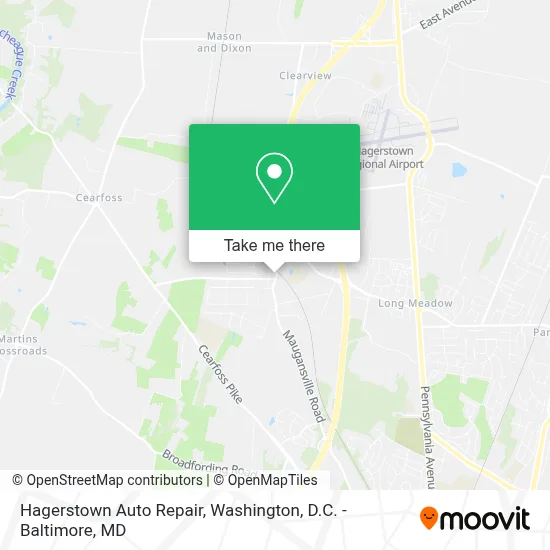 Hagerstown Auto Repair map