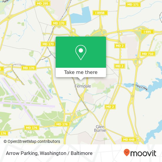 Mapa de Arrow Parking, 1 Baltimore Ave
