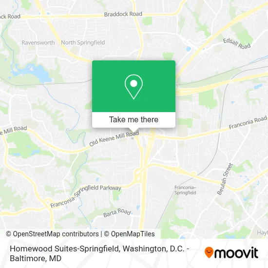 Homewood Suites-Springfield map