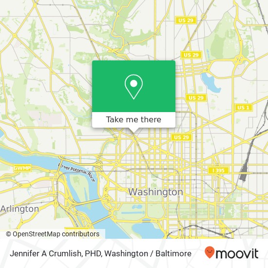 Mapa de Jennifer A Crumlish, PHD, 1555 Connecticut Ave NW