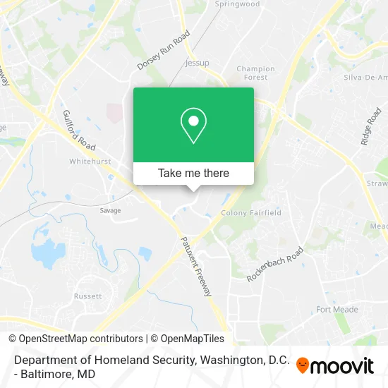 Department of Homeland Security map