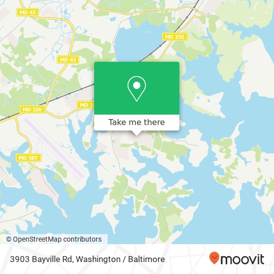 Mapa de 3903 Bayville Rd, Middle River, MD 21220