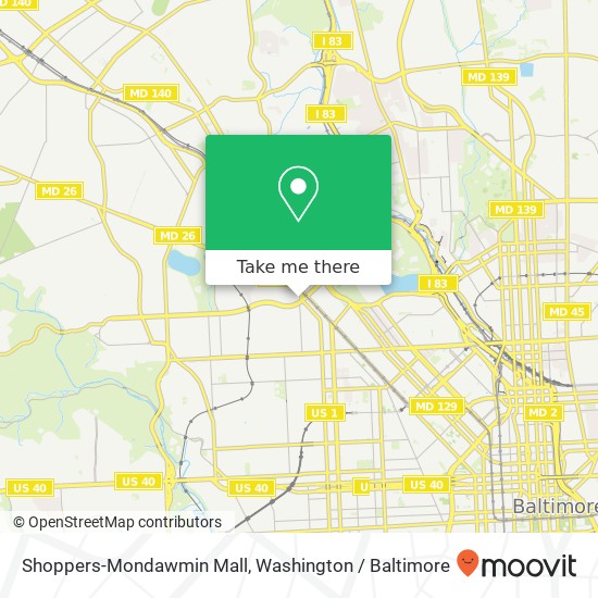 Mapa de Shoppers-Mondawmin Mall, Baltimore, MD 21215