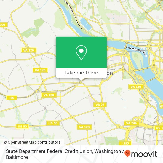 Mapa de State Department Federal Credit Union, 3100 Clarendon Blvd