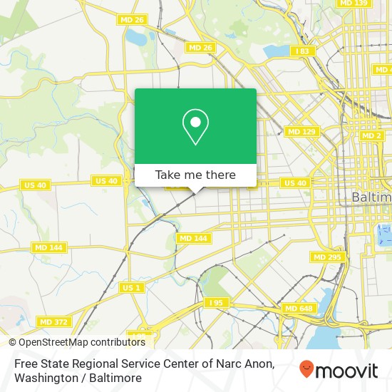 Mapa de Free State Regional Service Center of Narc Anon, 217 N Warwick Ave
