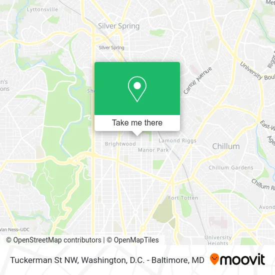 Tuckerman St NW map