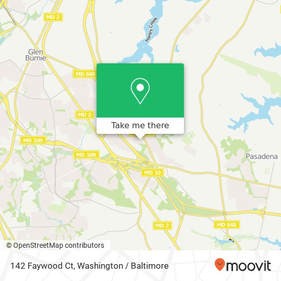 Mapa de 142 Faywood Ct, Glen Burnie, MD 21060